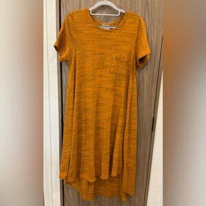 LULAROE Womens Short Sleeve Round Neck High-low Dress Size M